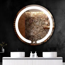 touch sensor LED Lights Decorative Interior 24 * 24 Inch wall Bathroom Mirror-9