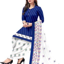Unstitched Crepe Kurta & Patiyala Material Floral Print-image-46