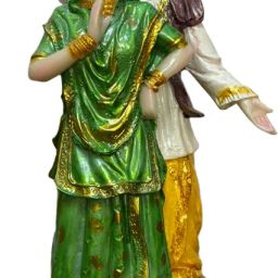 Punjabi Couple Dancing Bhangra Decorative Statue Decorative Showpiece - 25 cm-image-50