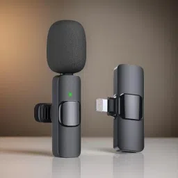 K8 Vlogging Live Youtuber Cordless Lapel Clip Mini Mic Lavalier Wireless Microphone-21