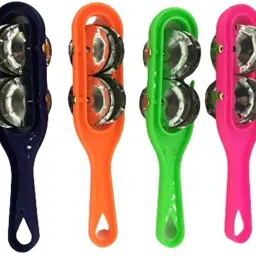 Hand Percussion Jhika Cymbals Musical Instrument (4 Pcs Multi-color) Kartal Instrument-image-97