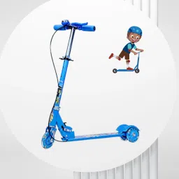 Kids 3 Wheel Metal Scooter With LED Wheels, Adjustable Height Toy For Children-picture-20