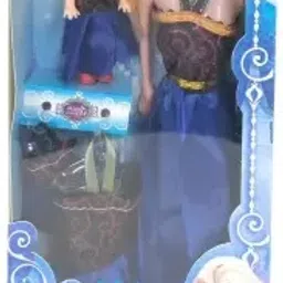 Beautiful Snow Sisters Anna Doll with Baby and Dresses Set for Kids Girls-image-7