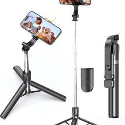 KALPDIP 66-Inch Tripod with Flashlight, Adjustable Stand for Camera & Smartphone Tripod-image-43
