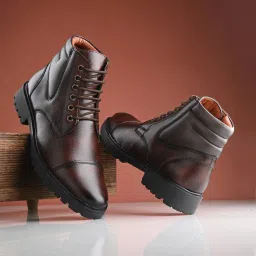 Men's Synthetic Leather Casual Oxford Lace-up Ankle Dress Boots For Men-picture-5