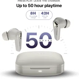 noise Buds F1, 50H playtime, Matte finish Case, Quad Mic with ENC, In-built EQ Modes Bluetooth Headset image 4