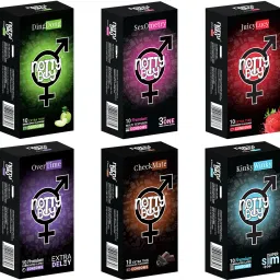 Honeymoon Pack - Extra Time, Ribbed and Dotted, Ultra Thin, Strawberry, Green Apple, Chocolate Flavour Condom-18