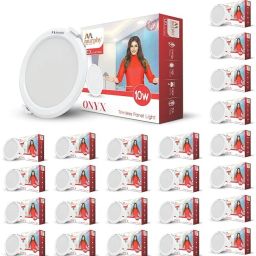 10-Watt Trimless Round LED Panel Ceiling Light (Cool White, Pack of 25) Ceiling Light Ceiling Lamp-image-51