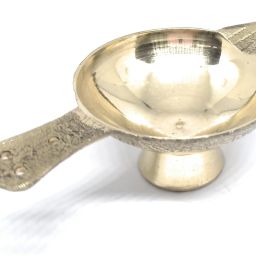 Ashtadhatu Diya With Handle In Medium Size To Spread Positive Energy In Your House Brass Table Diya-image-53