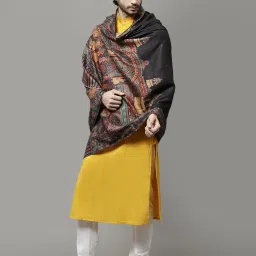 WEAVERS VILLA Acrylic Graphic Print Men Shawl-image-81