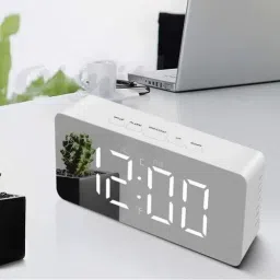 Digital White Clock-11