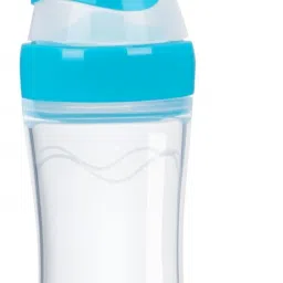 global duniya Silicone Squeeze Baby Feeder Bottles Easy Feeding with Spoon Tip Design COMBO - silicon image 5