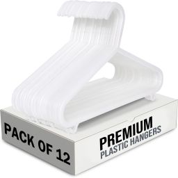 Kids Small Hangers for Clothes with side Hooks for strappy baby dresses Plastic Shirt Pack of 12 Hangers For Shirt-image-54