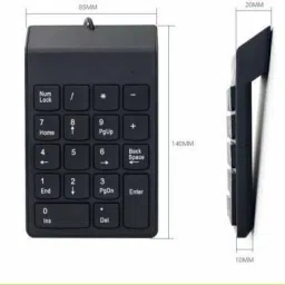 VOLTAEK USB 2.0 Wired Numeric Keypad Slim Mini Number Pad Digital Keyboard 18 Keys Numpad for iMac/Mac Pro/MacBook/MacBook Air/Pro Laptop PC Notebook Desktop. Wired Number Pad image 2