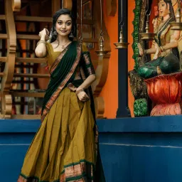 Solid Semi Stitched Lehenga Choli-image-27
