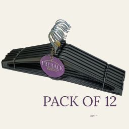 Plastic hangers for clothes heavy hanger black color Plastic Shirt Pack of 12 Hangers ForShirt-image-41