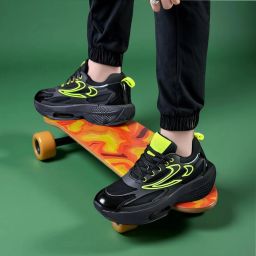 Wodage Fusion Grip Sneakers – Mesh & Patent Leather Running Shoes For Men-image-5