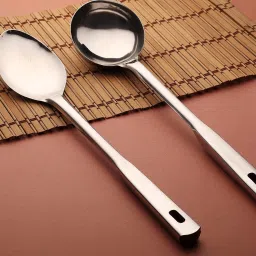 Stainless Steel Deep Ladle/Milk Ladle/Karchi & Basting/Serving Spoon Stainless Steel Serving Spoon Set-image-71