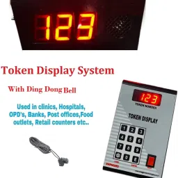 drms store Token Display System With Ding -Dong Bell For Hospital, clinic ,Banks Token Display System With Ding -Dong Bell For Hospital, clinic ,Banks Indoor PA System image 2