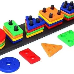 Angle Geometric Blocks Sorting Stacking Color Stacker Shape Sorter Learning Toy-20