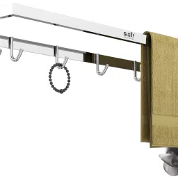 Foldable Towel Holder with Hooks & Hanger – Space-Saving Bathroom Mirror-image-99