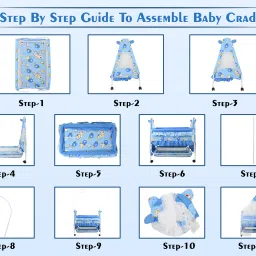 bravetot Baby Cradle With Mosquito Net , Swing & Storage image 4