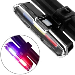 Waterproof Bicycle USB Rechargeable Police Light Type 3 Colors Tail Light LED Rear Break Light-17