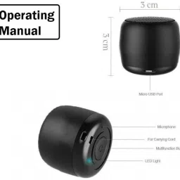 Worricow Best Collection Ultra Mini Boost Wireless Portable Bluetooth Speaker Built-in Mic High Bass Selfie Remote Control Button Low Harmonic Distortion 3 W Bluetooth Speaker image 2