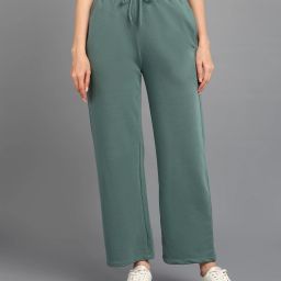 Women Solid Green Track Pants-image-30
