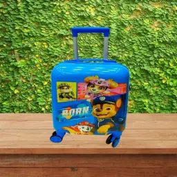 Small Cabin Suitcase (35 inch) 4 Wheels - 16inch Printed 360 Degree Wheels & TSA Lock Suitcase for Kids Travel - Blue-image-82