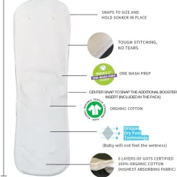 Regular Pads Set for Freesize UNO (1 Dry Feel Insert + 1 Booster)-22
