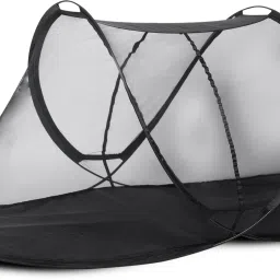 alyster Polyester Adults Washable Double Door Foldable Mosquito Net For Single Bed 6x4 & Kosu Valai 4/6 with Base Mosquito Net image 5