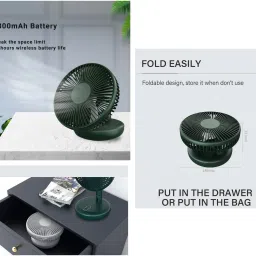 CRAFTIFY USB Rechargeable Oscillating LED Light Wall-Mounted USB Rechargeable Oscillating LED Light Wall-Mounted USB Air Cooler image 2