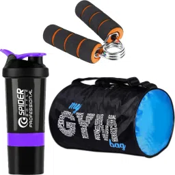 Power Combo Set of Gym Bag with Hand Gripper and Shaker Bottle For Men & Women Fitness Accessory Kit Kit-image-17