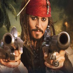 Poster Actors-Captain-Jack-Sparrow-Guns-Johnny-Depp-Pirates-Of-The-Caribbea Wall Poster sl1381 (13x19 Inches, Matte Paper, Multicolor) Fine Art Print-image-2