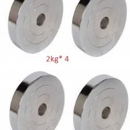 8 kg Olympic (2 KG * 4) Steel Dumbbells Plates Home Gym Combo-image-57
