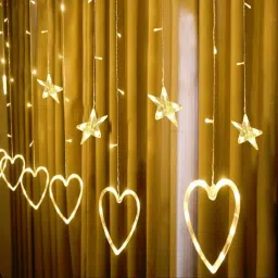 pesca 140 LEDs 3 m Yellow Flickering, Steady Heart Rice Lights image 3