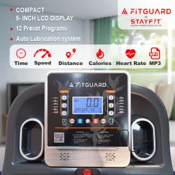 fitguard Treadmill By STAYFIT 5HP Peak Motorized Auto-Lubrication 5" LCD & Multi-Function Treadmill image 2