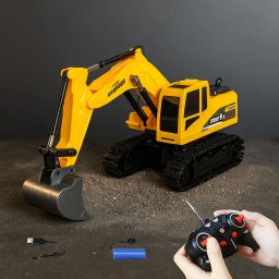 Remote control excavator toy-RC Excavator with 360° Rotation & Moving Shovel-image-79