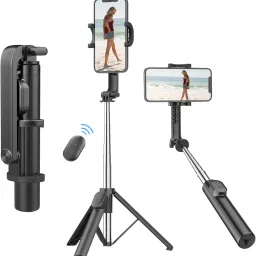 PunnkFunnk R1 Rechargeable Selfie Stick Tripod for Smartphones | Lightweight, Foldable, Easy to Carry Bluetooth Selfie Stick-picture-21