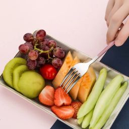 lybaa Dinner Forks Set, Stainless Steel Table Forks Flatware with Colorful Handle Stainless Steel Dinner Fork, Fruit Fork, Roast Fork, Salad Fork Set image 5