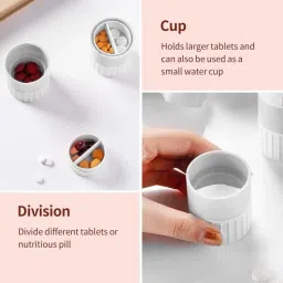 fabproducts TABLET CUTTER 3 in 1 Manual Cutter , Storage , Grinder Grinder F or Small Pills Manual Pill Cutter - Splitter - Crusher image 4