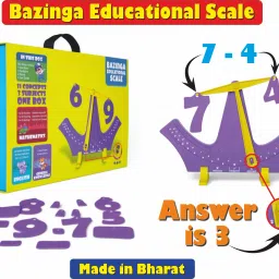 Bazinga educational scale toy alphabet number counting spelling color & shape 3+-24