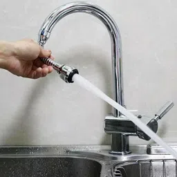 360 Flexible Chrome Finish Faucet Sprayer Water Extender Turbo Flex Turbo Flexible Faucet Adapter of Tap Water Purifier in Kitchen for Cleaning Vegetables Nozzle Cock Faucet Faucet Nozzle-image-38