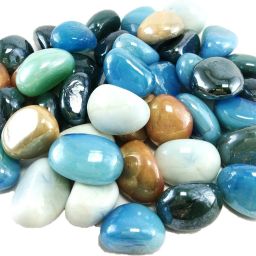 Milky Multi-color Kaju Glass stone/Pebble Regular Asymmetrical Crystal Pebbles-image-44