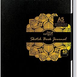 Spiral HardBound Artists' Sketch Book-A5-200GSM-80Pages(40 Sheets), Acid Free Cartridge Paper Archival - Size: (14.8 cm x 21 cm) - for Pencils, Chalk, Oil Pastels, Crayons - Landscape Sketch Pad-image-61