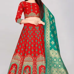 fabcartz Self Design Semi Stitched Lehenga Choli-picture-32