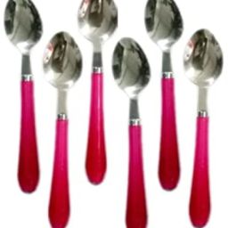 Plastic Designer Table Stainless Steel Dinner ,Set of 6 ( 6 SPOON ) Stainless Steel Tea Spoon Set-33