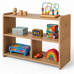 WonderVed Montessori Series Toyshelf Solid Wood Open Book Shelf-37