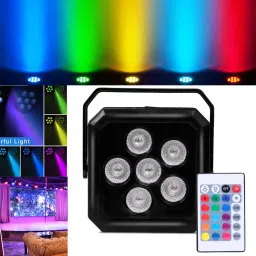 6 LED for Home Party Festival Lighting with 24 Color Remote Control RGB Disco Ball Set-19